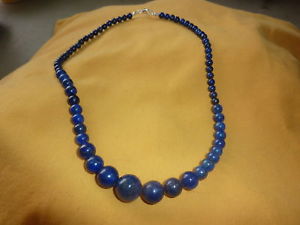 【送料無料】ネックレス　ネックレスラピスラズリビーズシルバークラスプcollier lapis lazuli naturelle perles 68101214 mm fermoir argent925｜hokushin