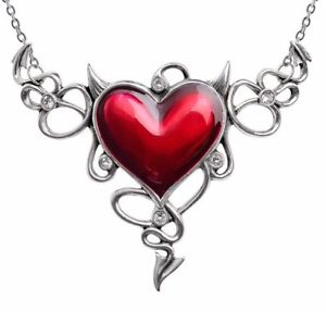 【送料無料】ネックレス　ハートクランプゴシックgante vilain amour devil coeur rouge cornes gnreux collier alchemy gothic