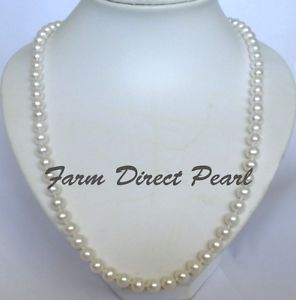【送料無料】ネックレス　リアルホワイトパールネックレス914cm long culture deau douce 89mm vritable perle blanche collier guirlande