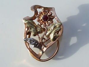 【送料無料】ネックレス　ゴールドtres joli coulant de sautoir floral ancien 192030 en or 18k 7501000 3 ors