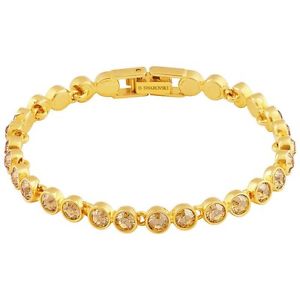 【送料無料】ネックレス　スワロフスキーロテニスブレスレットbracciale swarovski tennis oro giallo originale donna bracelet 992889 dorato｜hokushin