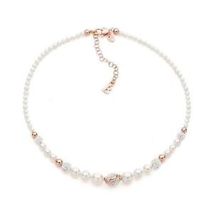 【送料無料】ネックレス アルジェントスワロフスキーボールルピーcollana boccadamo argento perle swarovski bianche e boule zirconi refgr504rs|hokushin