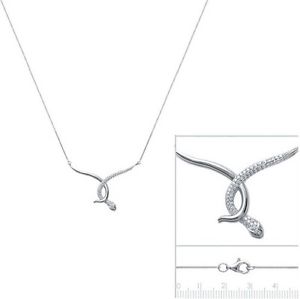 【送料無料】ネックレス　チェーンネックレスペンダントスネークシルバースネークchaine collier pendentif serpent snake argent 42 cm bijouteriejolybijoux