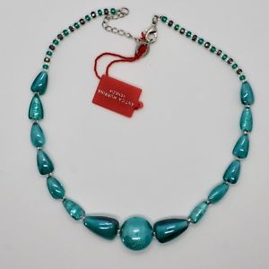 【送料無料】ネックレス　ベネチアコンディムラノブルコcollana antica murrina venezia con vetro di murano turchese blu co896a59｜hokushin