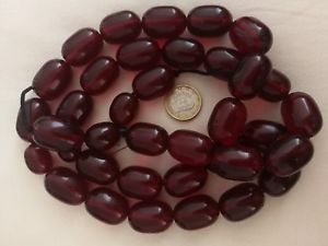 【送料無料】ネックレス　ベークライトオレンジプラスチックｇchapelet baklite, ambre ou plastique 257g