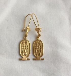 【送料無料】ネックレス　エジプトｋゴールドカートリッジクレオパトライヤリングインチgyptien 18k or cartouche nfertiti tut cloptre boucles doreilles 38cm par｜hokushin