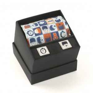 【送料無料】メンズアクセサリ&mdash;　デニスネクタイカフスボタンセットthe beano dennis and gnasher silk tie and cufflinks boxed gift set｜hokushin