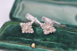 【送料無料】メンズアクセサリ&mdash;　アールデコヴィンテージスターリングカフスリンクb736vintage sterling silver cufflinks with an art deco design b736｜hokushin