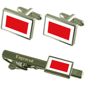 【送料無料】メンズアクセサリ―　ラスアルカイマフラグカフスボタンタイクリップマッチングボックスrass al khaimah flag cufflinks engraved tie clip matching box set