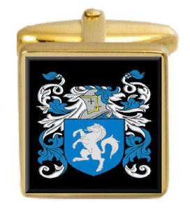 【送料無料】メンズアクセサリ&mdash;　スタンプイングランドカフスボタンボックスコートstamp england family crest surname coat of arms gold cufflinks engraved box｜hokushin