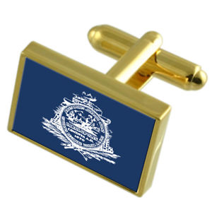 【送料無料】メンズアクセサリ―　チャールストンアメリカゴールドフラッグカフスボタンボックスcharleston city usa gold flag cufflinks engraved box