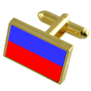 【送料無料】メンズアクセサリ―　アッシジイタリアゴールドフラッグカフスボタンボックスassisi city italy gold flag cufflinks engraved box