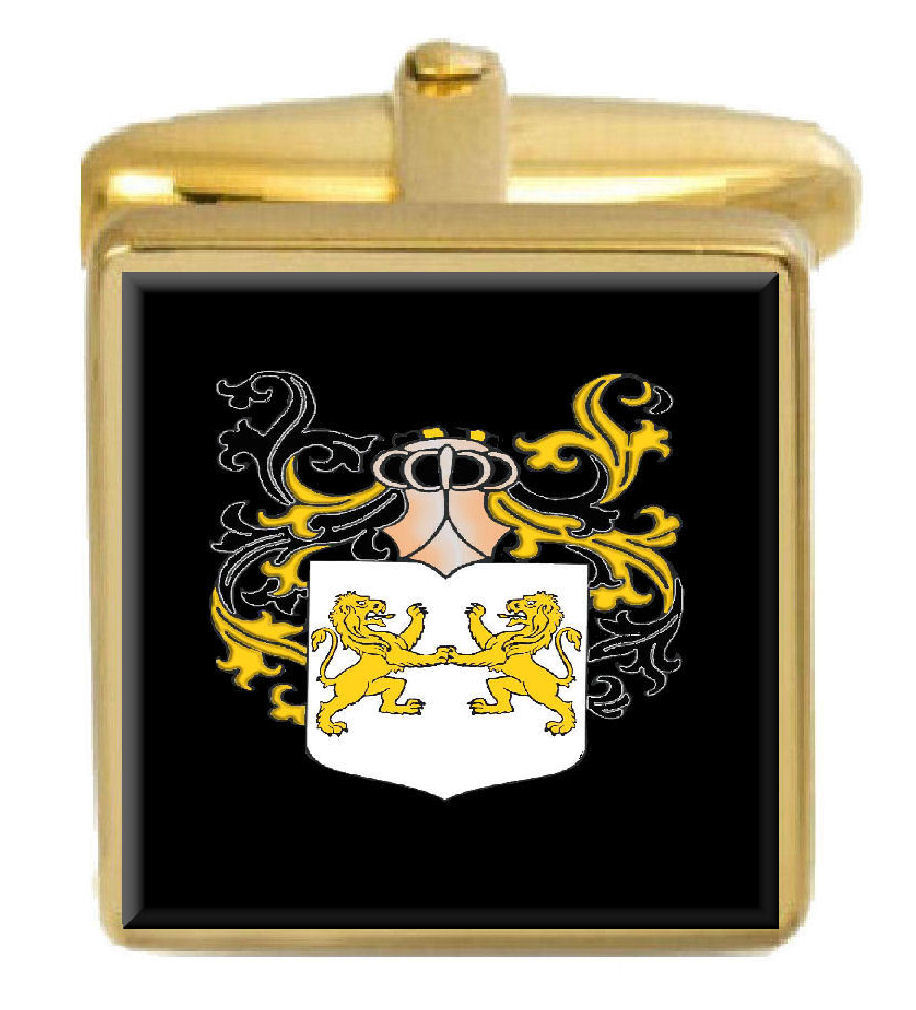 【送料無料】メンズアクセサリ―　コリンズアイルランドカフスボタンボックスコートcollins ireland family crest surname coat of arms gold cufflinks engraved box