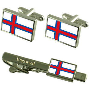 【送料無料】メンズアクセサリ―　フラグカフスボタンタイクリップマッチングボックスthe far÷es flag cufflinks engraved tie clip matching box set