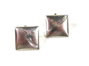 【貨物輸送無料】メンズ付属物― ビンテージスターリングシルバースターカフリンクスノーブランドvintage sterling silver star cufflinks unbranded 51916