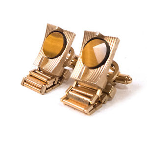 【送料無料】メンズアクセサリ―　ビンテージダンテゴールドメンズカフスボタンvintage dante gold toned mens fold over cufflinks 80