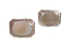 【貨物輸送無料】メンズ付属物― ビンテージスターリングシルバーアンソンカフリンクスvintage sterling silver amp; white cufflinks by anson 52016