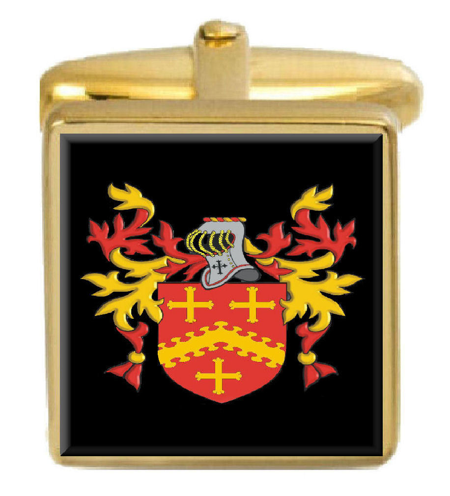 【送料無料】メンズアクセサリ―　ケニオンイギリスカフスボタンボックスコートkenyon england family crest surname coat of arms gold cufflinks engraved box