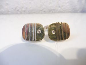【貨物輸送無料】メンズ付属物― カフスリンク；beautiful, old cufflinks__925 silver__with small stones__k amp; l