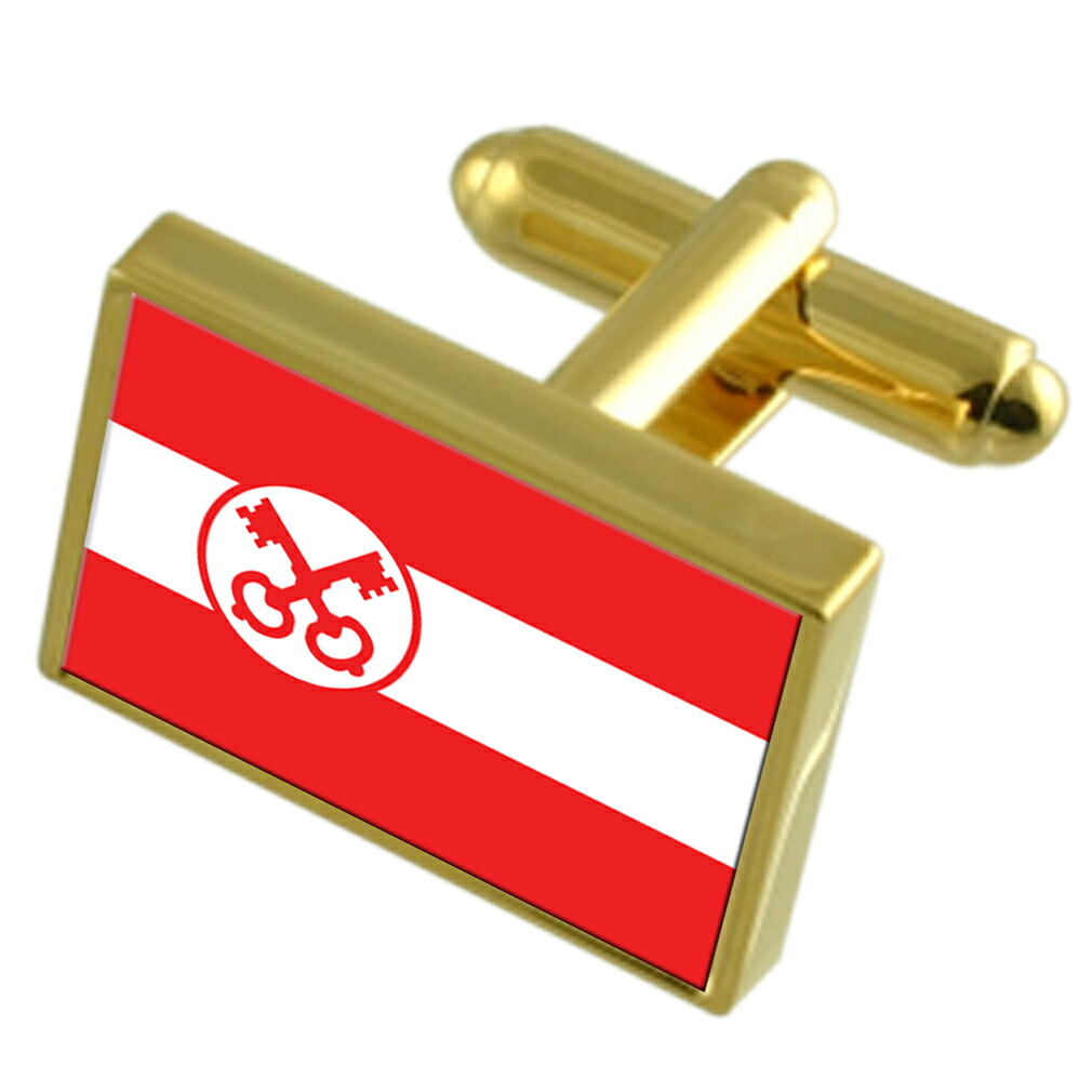 【送料無料】メンズアクセサリ&mdash;　ライデンオランダゴールドフラッグカフスボタンボックスleiden city netherlands gold flag cufflinks engraved box｜hokushin