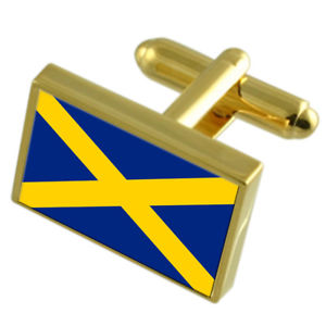 【送料無料】メンズアクセサリ―　マーシアフラグカフスリンクmercia county england gold flag cufflinks engraved box 16,546円