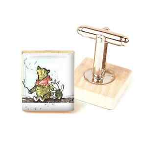 【送料無料】メンズアクセサリ―　プーカフスボタンプーカフスボタンメンズハンドメイドpooh and piglet cufflinks winnie the pooh cufflinks mens gift handmade in uk