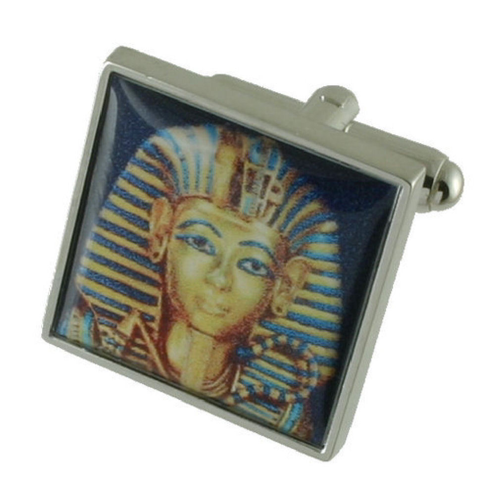 【送料無料】メンズアクセサリ―　カフスリンクカフスリンクエジプトファラオcuff links boy king cufflinks egypt pharaoh engraved personalised box