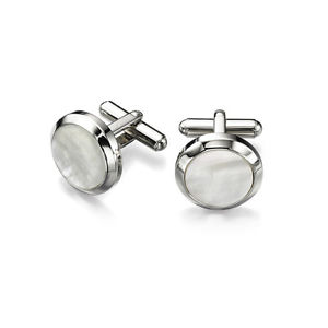 【貨物輸送無料】メンズ付属物― フレッドベネットfred bennett white round cufflink v482