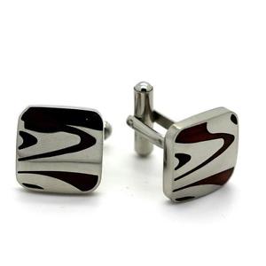 【送料無料】メンズアクセサリ―　cufflinks encrusted with wood tmpl_sku004704