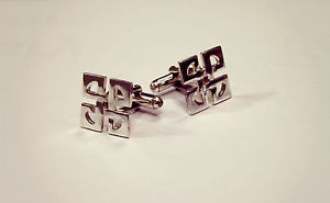 【送料無料】メンズアクセサリ―　square celtic solidcufflinkssquare celtic solid silver cufflinks