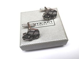【送料無料】メンズアクセサリ―　タクシータクシーボックスサテンシルバーカフリンク