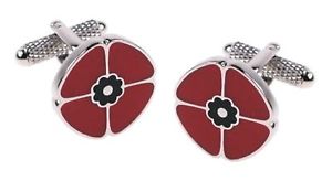 【送料無料】メンズアクセサリ&mdash;　ケシカフスボタンロイヤルブリティッシュpoppy cufflinks men royal british legion military personnel remembrance day gift｜hokushin
