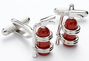 【送料無料】メンズアクセサリ―　カフスボタンボックスカフリンクスfire extinguisher cufflinks fireman cuff links in box 10374