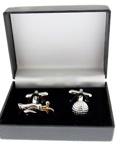 【送料無料】メンズアクセサリ―　ボックスゴルフカフリンクスzacs alter ego golf set cufflinks in gift box