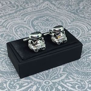 【送料無料】メンズアクセサリ―　クリスマスstarwars storm trooperカフスリンクstarwars storm trooper cufflinks gift wedding birthday christmas fathers day