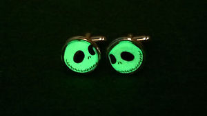 【送料無料】メンズアクセサリ―　ジャックskellingtonグラスカフスリンクパーティーhaloween
