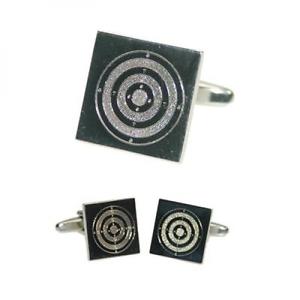 【送料無料】メンズアクセサリ―　ターゲットカフスボタンポーチrange target engraved cufflinks amp; gift pouch