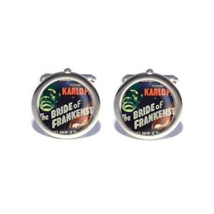 【送料無料】メンズアクセサリ―　フランケンシュタインリバイバルスリラーハロウィーンカフスリンクscary frankenstein retro horror film halloween cufflinks