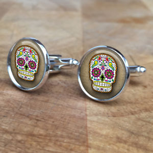 【送料無料】メンズアクセサリ―　20mmカフスリンクカフスリンクsugar skulls 20mm cufflinks cuff links