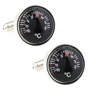 【送料無料】メンズアクセサリ―　カフスボタンアドベンチャーウェディングmens working thermometer temperature cufflinks adventure wedding army naval gift