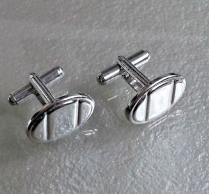 【送料無料】メンズアクセサリ―　ビンテージメンズカフリンクスcufflinks vintage mens cuff links 1980s 1990s silvertone