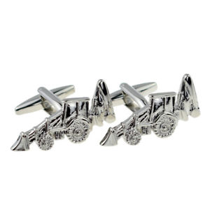 【送料無料】メンズアクセサリ―　ショベルボックストターカフスボタンexcavator tractor digger cufflinks presented in a cufflink box x2n158