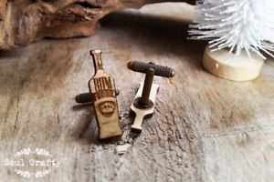 【送料無料】メンズアクセサリ―　ラムカフスボタンハードrum bottle wooden cufflinks hard liquor dad fathers day grooms best man