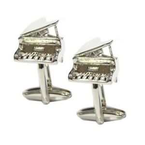 【送料無料】メンズアクセサリ&mdash;　リッドグランドピアノカフリンクスgrand piano with lid up music cufflinks｜hokushin