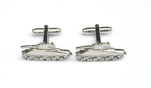 【送料無料】メンズアクセサリ―　シャーマンタンクカフスボタンピューターボックスsherman tank cufflinks pewter gift boxed or pouched quantity discount
