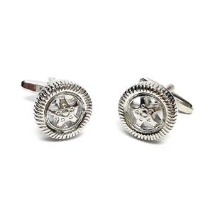 【送料無料】メンズアクセサリ― アルミホイールカフスボタンalloy wheel cufflinks cars automotive x2psn048