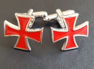 【送料無料】メンズアクセサリ―　テンプルマルタクロスカフスボタン listing knights templar red maltese cross cufflinks masonic heraldry free pamp;p