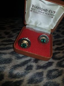 【送料無料】メンズアクセサリ&mdash;　メンズヴィンテージカフスボタンゴールドmens vintage cufflinks gold｜hokushin