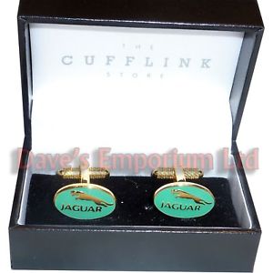 【送料無料】メンズアクセサリ―　ジャガーバッジカフスボタンボックスストアロゴgold plated jaguar badge cufflinks gift boxed the cufflink store logo crest