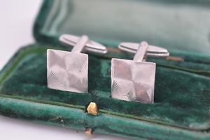 【送料無料】メンズアクセサリ― ビンテージスターリングシルバーアールデコデザインカフリンクスvintage sterling silver cufflinks with an art deco design b458